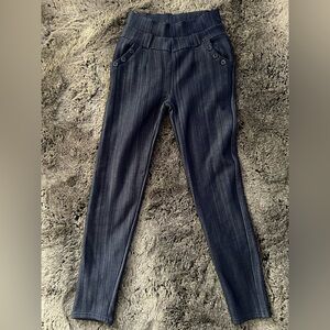 Stylish Dark Pinstripe Leggings Size S/M